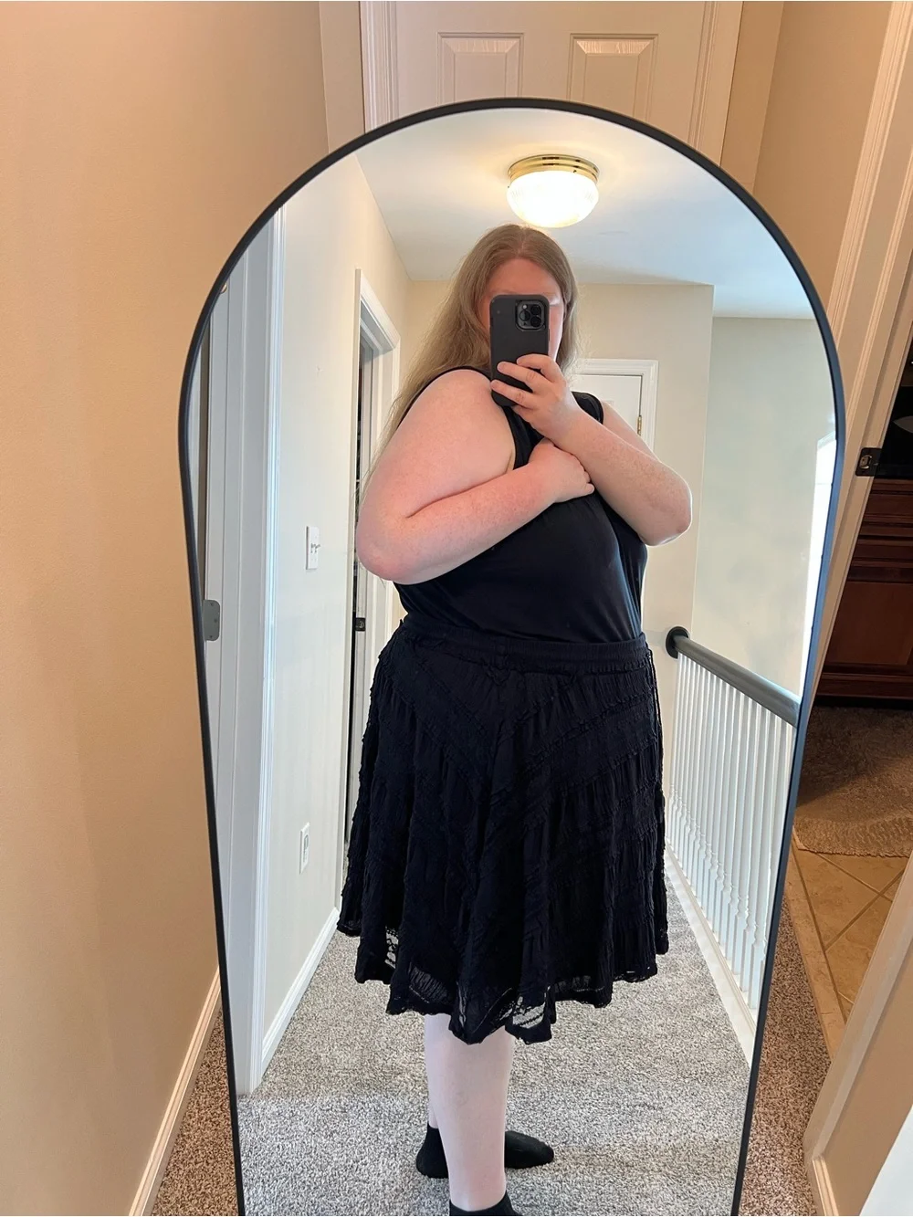 Torrid Size 6 Black Crotchet Skirt